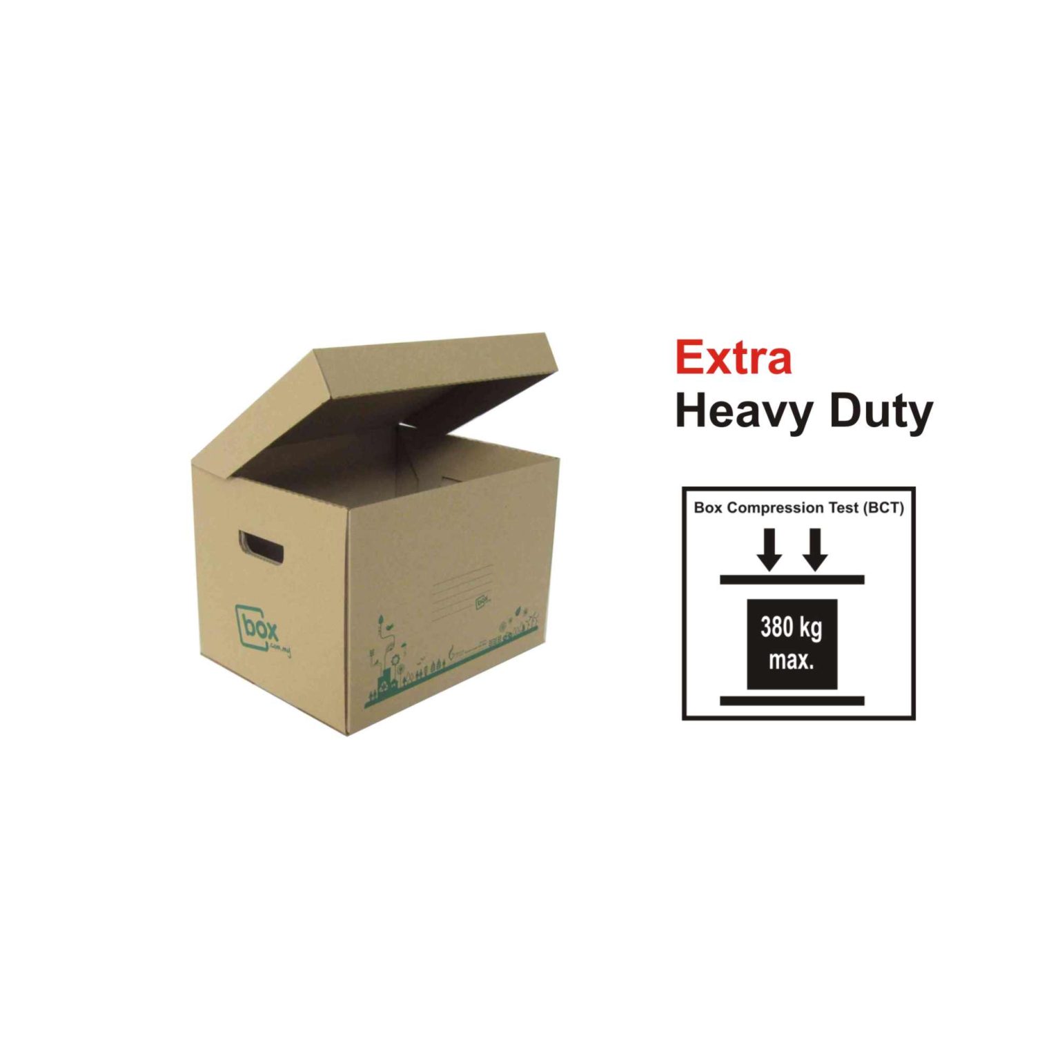 Box.com.my - Document Box Heavy Duty - A4 Archive with Lid (42x32x29cm)